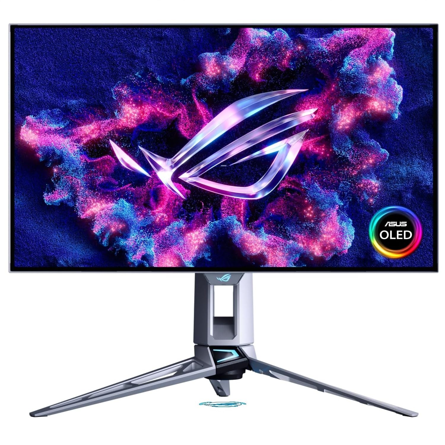 ASUS ROG SWIFT OLED PG27AQWP-W, Monitor Gaming da da 26,5" WOLED, Argento | (2560x1440), TrueBlack Glossy, Dual-Mode (Refresh Rate da 54Hz a 72Hz), 0,02ms (GTG), Compatibile conG-SYNC, DisplayPort 2.1