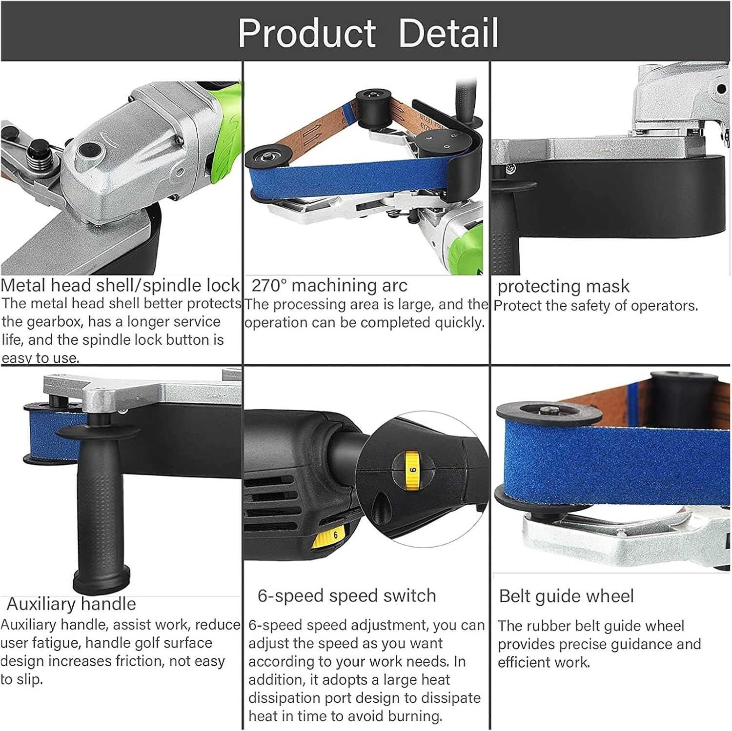 Electric Stainless Steel Tube Polisher Handheld Pipe Polishing Finishing Belt Sander Power, Garden & Hand Tools