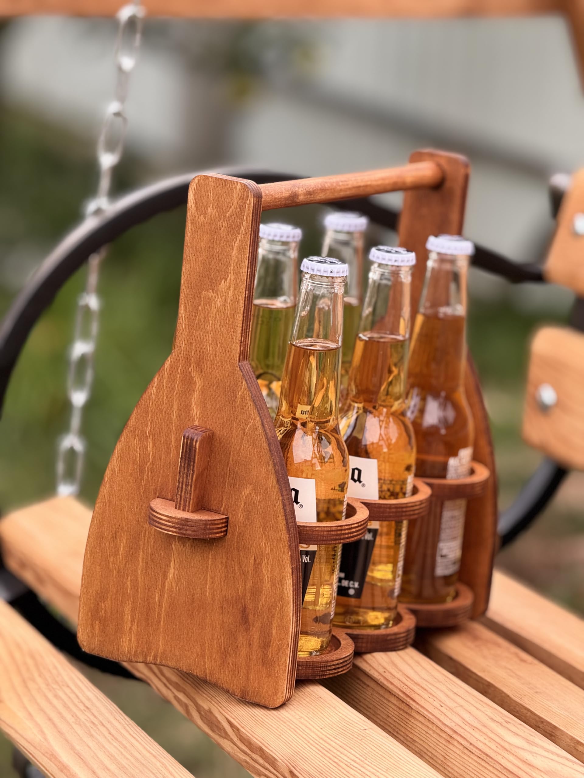 【値引き中】アンティーク風木製ボトルホルダー / ドリンクキャリーボックス 値引き中】アンティーク風木製ボトルホルダー / ドリンクキャリー