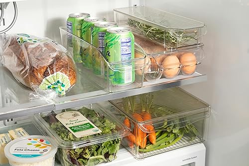 Miniatura 4 de Core Kitchen Contenedor organizador para refrigerador y congelador con tapa extraíble, 11.81 pulgadas de largo x 3.54 pulgadas de ancho x 11.81