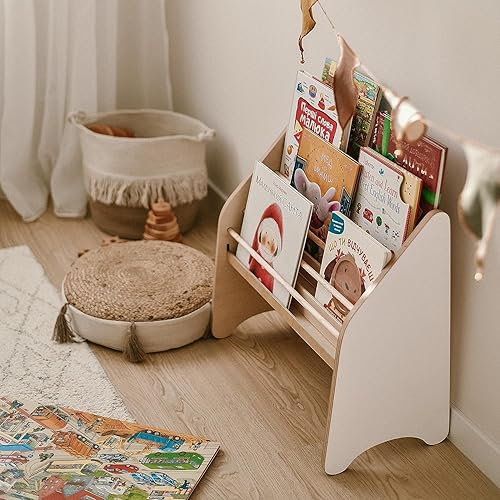 Miniatura 6 de Montessori - Estantería para niños pequeños, estantería de madera para almacenamiento en la habitación de los niños, sala de juegos, muebles para