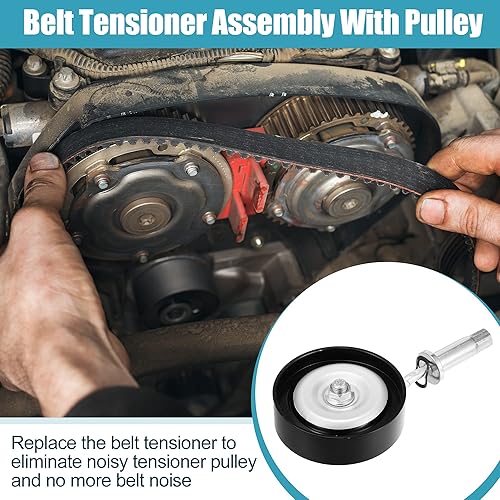 Miniatura 3 de X AUTOHAUX NO. 11925-31U0C Polea tensor tensor ajustable para Nissan Altima 02-06 para Nissan Murano 03-07 para Nissan Quest 04-10 para Nissan