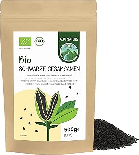 Alpi Nature Semillas de Sésamo Negro Orgánico 500g, Semillas Sesamo Negro Orgánico, sin Gluten
