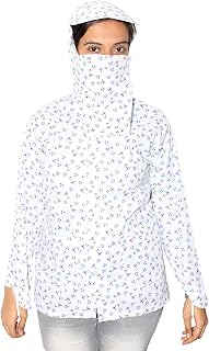 Goodluck Women's Cotton Full Sleeve Mask Suncoat | Sun Protection Against Tanning | Summer Coat | Cotton Coat Price In India