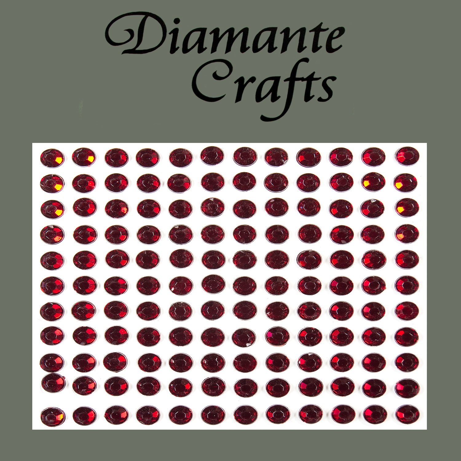 Diamante Crafts Burgundy 132 X 5Mm Diamante Self Adhesive Rhinestone Body Vajazzle Gems - Created Exclusively For