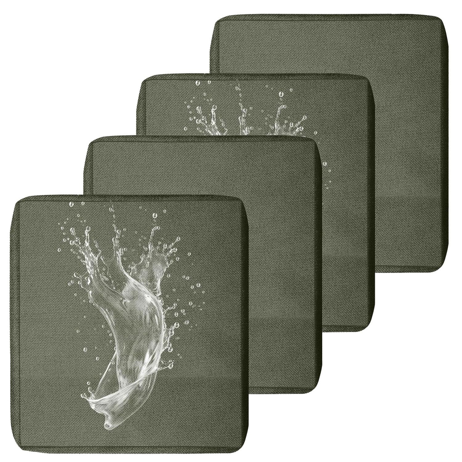 MSNCS 1/2/4 PCS Sofa Seat Cushion Covers Outdoor Waterproof,Garden Replacement Furniture Seat Covers with zipper,Washable,for Indoor Outdoor Patio Sofa(Light Grey,55x45x10cm 4pcs)