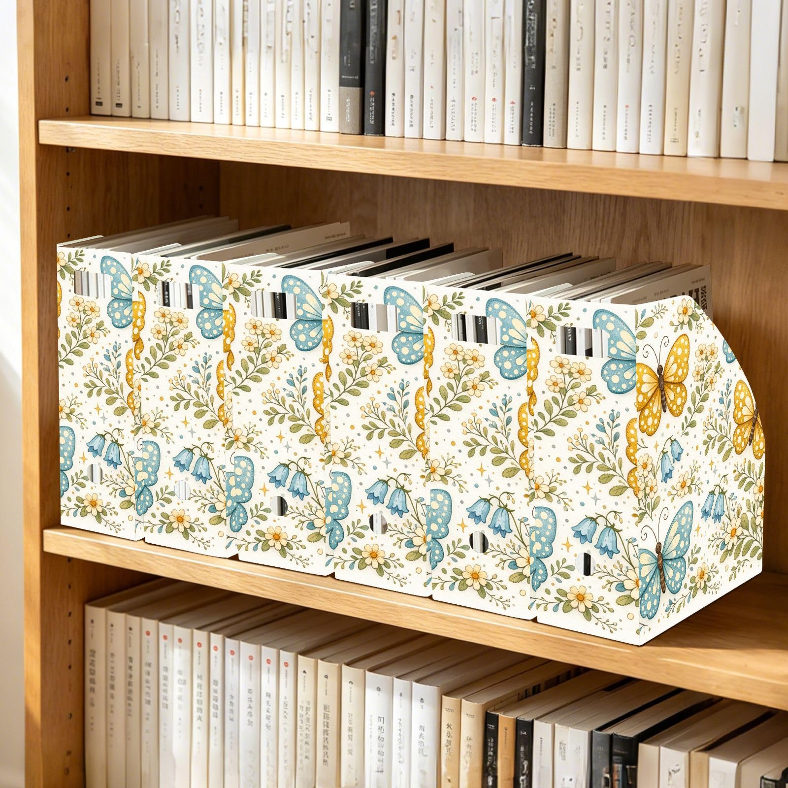 Aesthetic Butterfly Yellow Stehsammler mit beschreibbaren Etiketten