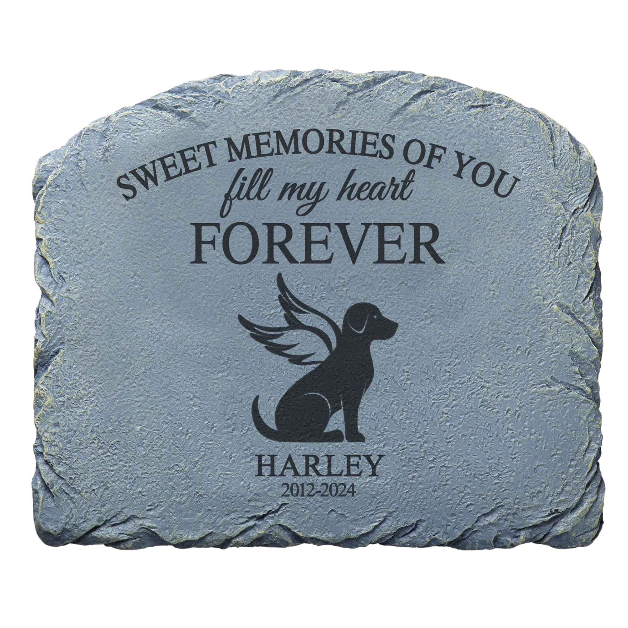 Let's Make Memories Personalized Forever Friend Pet Memorial Stone - Dog - Sympathy Garden Marker