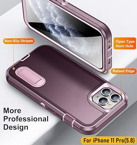 Miniatura 7 de La funda está especialmente diseñada para iPhone 11 Pro de 5.8 pulgadas, protección de cuerpo completo, resistente a los golpes, goma de silicona 3