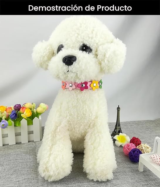 Foto 2 de 7 de Newtensina Cuello de Perro con Estilo Collar de Perro Lindo Cuello de niña Collares de Perrito para Perros…
