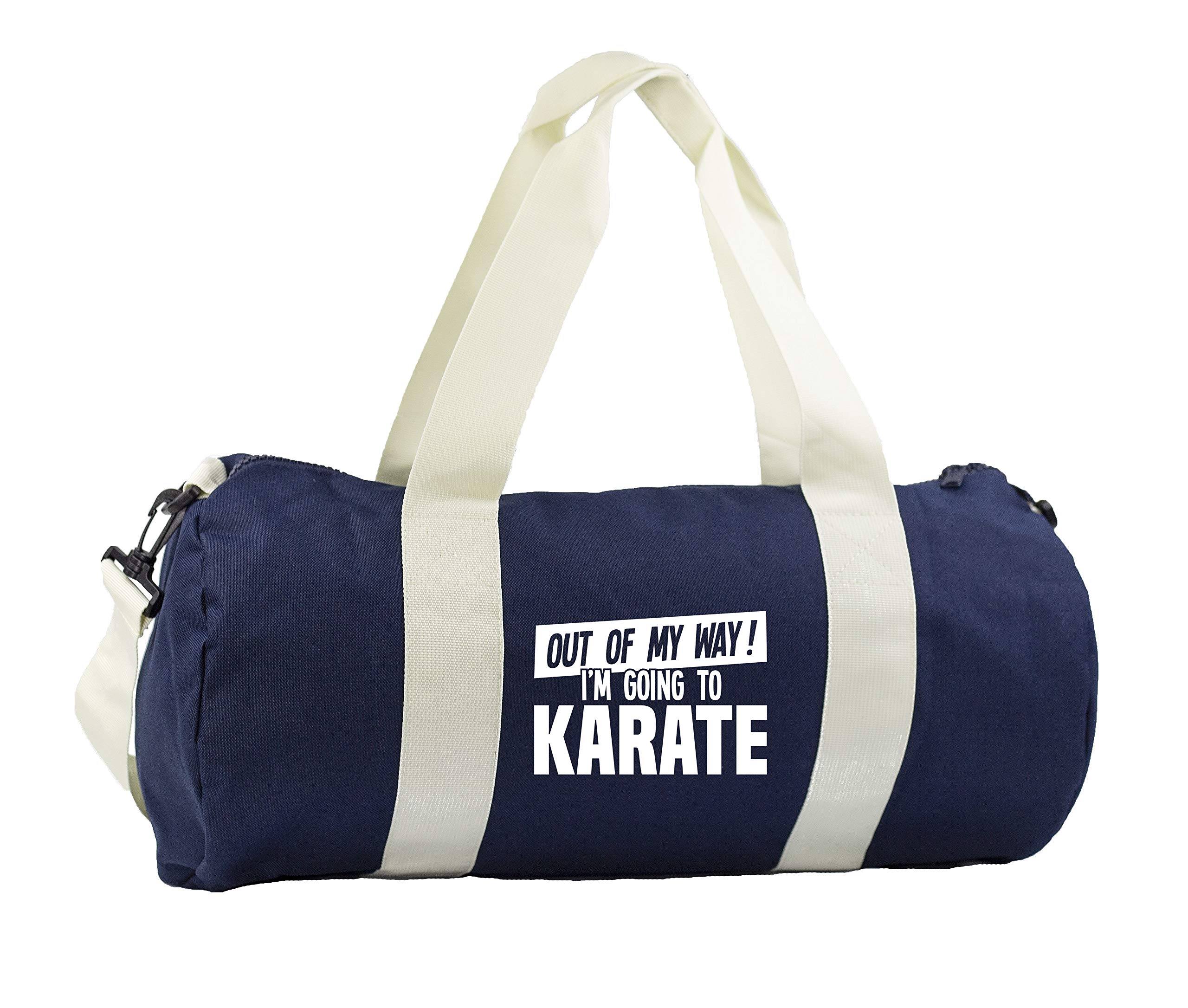 Hippowarehouse Out of My Way I'm Going to Karate Gymwear Gym Duffle Cylinder Uniform Kit Bag 50 x 25 x 25cm 20 litres