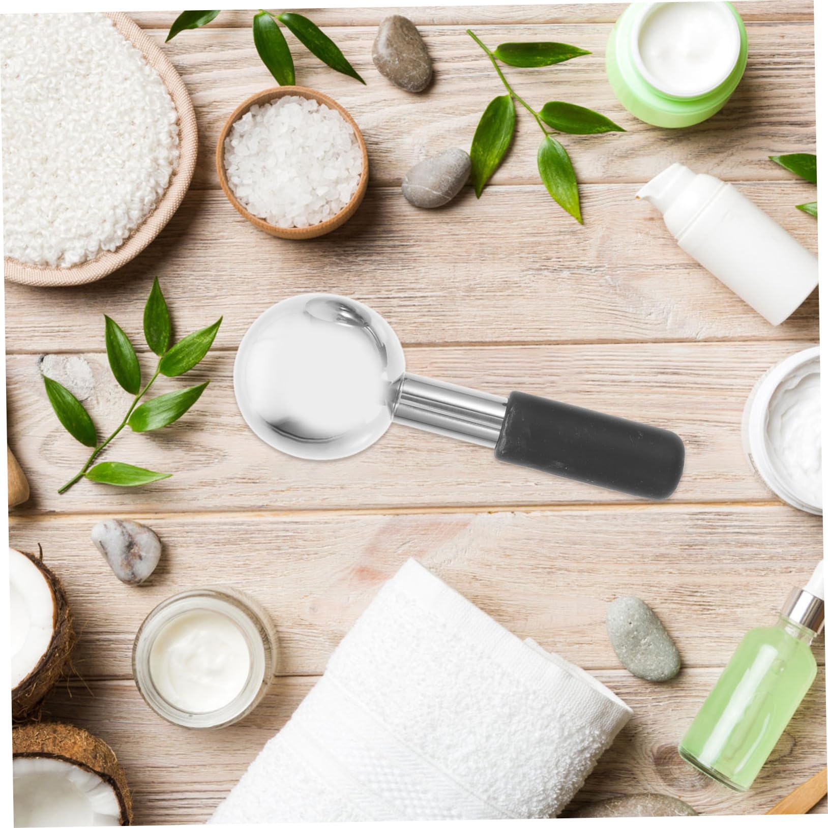 Alipis 2 Stück Edelstahl Massage Eis Kugeln für Gesicht und Hals Kühlendes Anti Aging Gesichtsmassagegerät zur Faltenreduzierung und Hautstraffung Silber Zufällige Farbe
