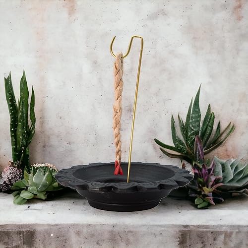 Miniatura 3 de Quemador de incienso de cuerda (quemador de cerámica)