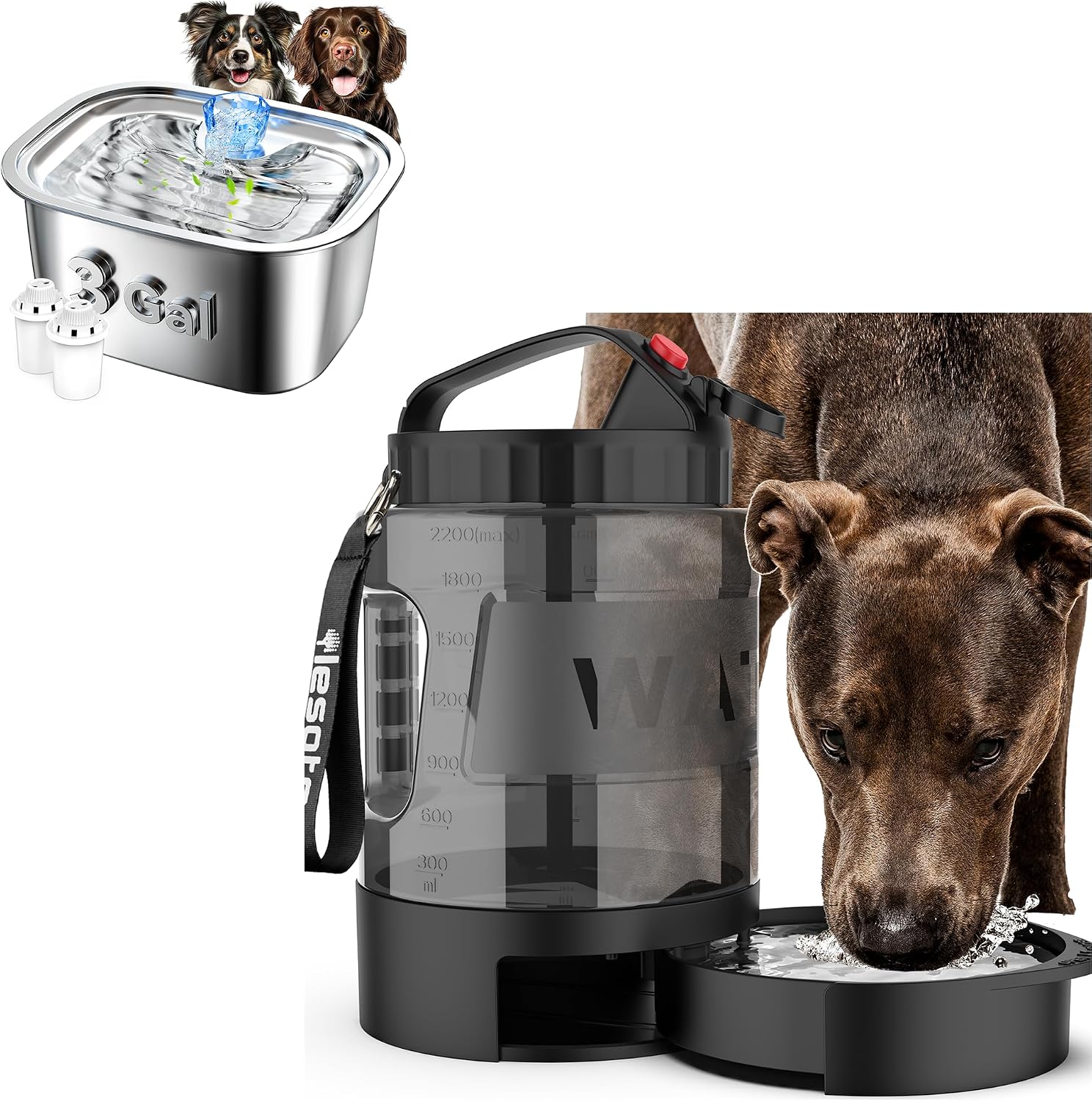 Dog Water Fountain for Large Dogs Gallon – PetNF