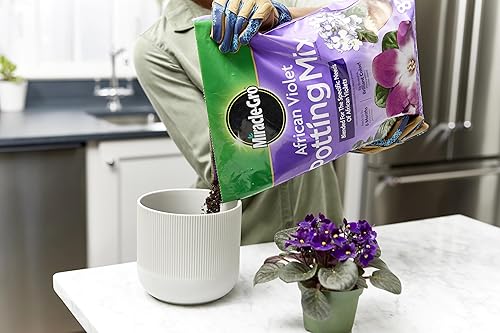 Miniatura 2 de Miracle-GRO - Mezcla para macetas de violeta africana, fertilizante añadido que alimenta hasta 6 meses, tierra para jardinería en contenedores, 8