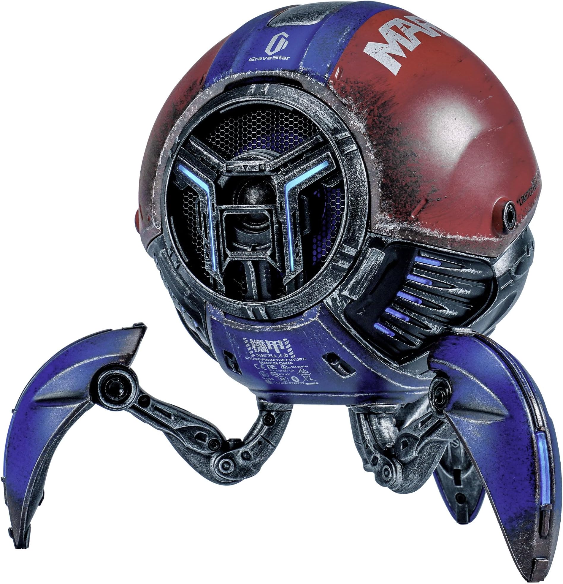 Limited Edition Captain Mars Pro Portable Bluetooth Speaker, Deep Bass Loud Stereo Sound, 15H Playtime, 6 RGB Lights, Dual Pairing, Portable for Home, Outdoors, Party, Camping, Home, Gifts