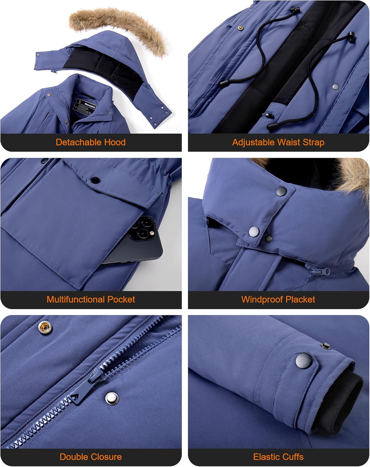 Blue 2024 Heated Jackets for Women-S - Image 6