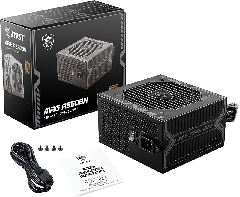MSI MAG A550BN PC Power Supply Unit 550W 80 PLUS BRONZE PS1118