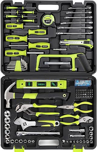 FASTPRO Juego de herramientas para el hogar de 198 piezas, juego de herramientas de reparación del hogar con caja de herramientas, kit de