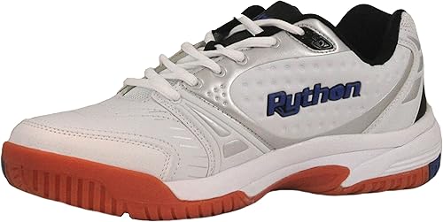 Miniatura 2 de Python Deluxe Indoor Court Shoes (Racquetball, Squash, Badminton, Indoor Pickleball, Volleyball) (Low & Mid) (Black & White Colors) (Non-Slip)