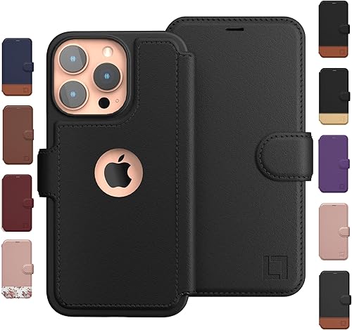 LUPA Legacy Funda tipo cartera para iPhone 13 Pro Max con tarjetero - delgada + duradera para mujeres y hombres - Funda para iPhone 13 Pro Max Flip