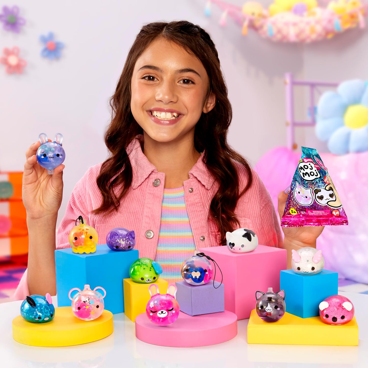 The Original Moj Moj Bubbles or Crunch Series 1, Collectible Blind Bag Figure, Stress Reliever, Anxiety Toys, Easter Basket Stuffers, Party Favors for Kids Ages 5+