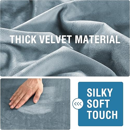 Miniatura 3 de H.VERSAILTEX Funda de cojín de terciopelo suave y resistente para sofá de 2 cojines, fundas de cojín individuales para sofá de 2 cojines, fundas