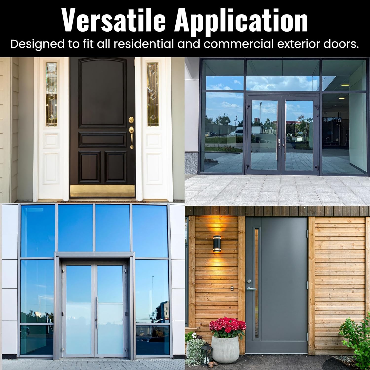 KC Hardware Exterior Door Threshold 5 5/16" Outdoor Swing Threshold Heavy Duty Adjustable Aluminum Door Sill Pan for Weatherproof & Easy Install for Residential/Commercial Use - 36"(Mill)
