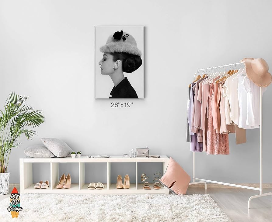 Amazon.com: HB Art Design Audrey Hepburn Wall Art Side