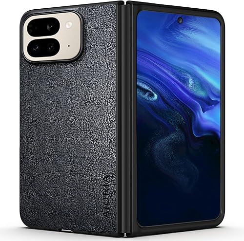 Vista 45 de Funda para Google Pixel 7a, pantalla de 6.1 "Premium PU Leather Cover Retro Business Design Funda protectora completa para Google Pixel 7a 5G (negro)