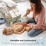 Organisateur de couches PeraBella, organisateurs et rangement pour table à langer, panier-cadeau pour bébé pour garçon et fille, essentiels de nursery, organisateur de voiture avec poignée, panier à couches vert