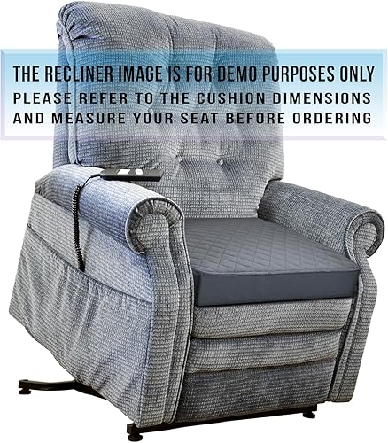 Miniatura 7 de Cojín cuadrado de espuma viscoelástica grande de 22 x 22 x 5 pulgadas para sillas reclinables, sillones, sofás, cojín de suelo, ciática, alivio del