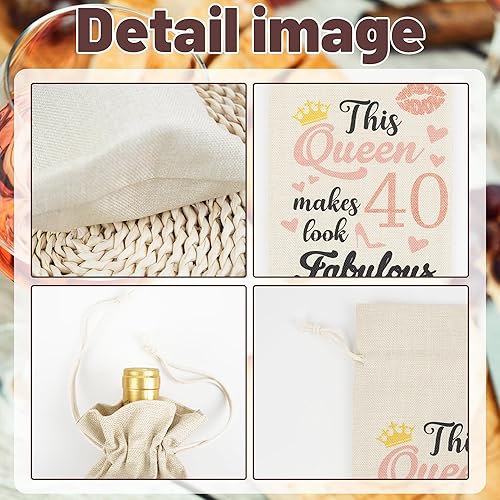 Miniatura 3 de Bolsa de vino de feliz cumpleaños, regalo de cumpleaños, bolsa de vino tinto, ideas de regalo de cumpleaños de 40 años, decoración de fiesta de