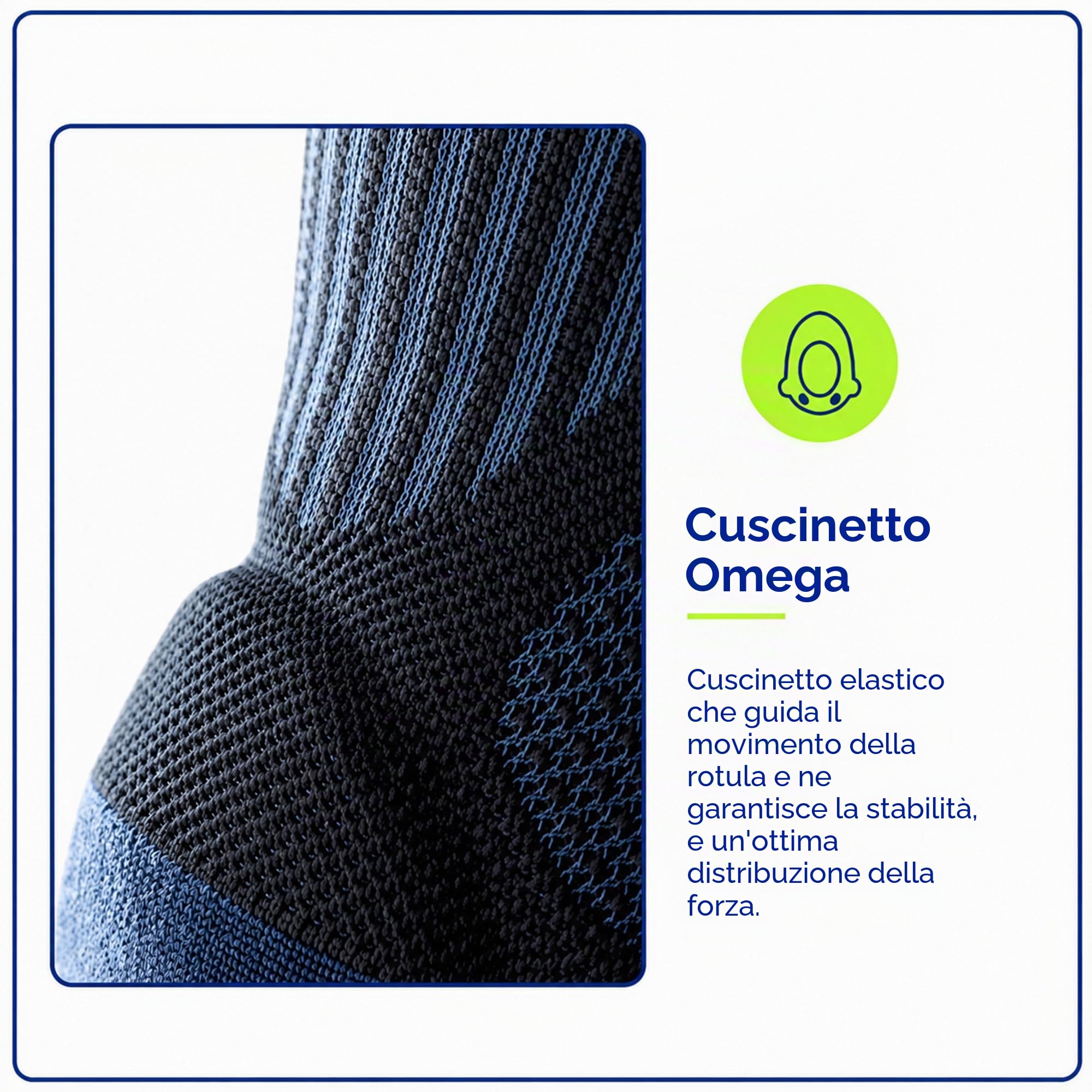 BAUERFEIND Ginocchiera Knee Support con anello di silicone, Indossabile a destra e sinistra | Ginocchiera a compressione con supporto rotula per stabilità, comfort e prestazioni durante lo sport e l'esercizio fisico