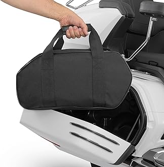 Hopnel Custom Fit Motorcycle Saddlebag Liner for Honda GL1800 2018+ - 920 Cubic Inch Double Zipper Bag with Reinforced Carry Handles - Contoured to Gold Wing - 18.5x9x6 Inches