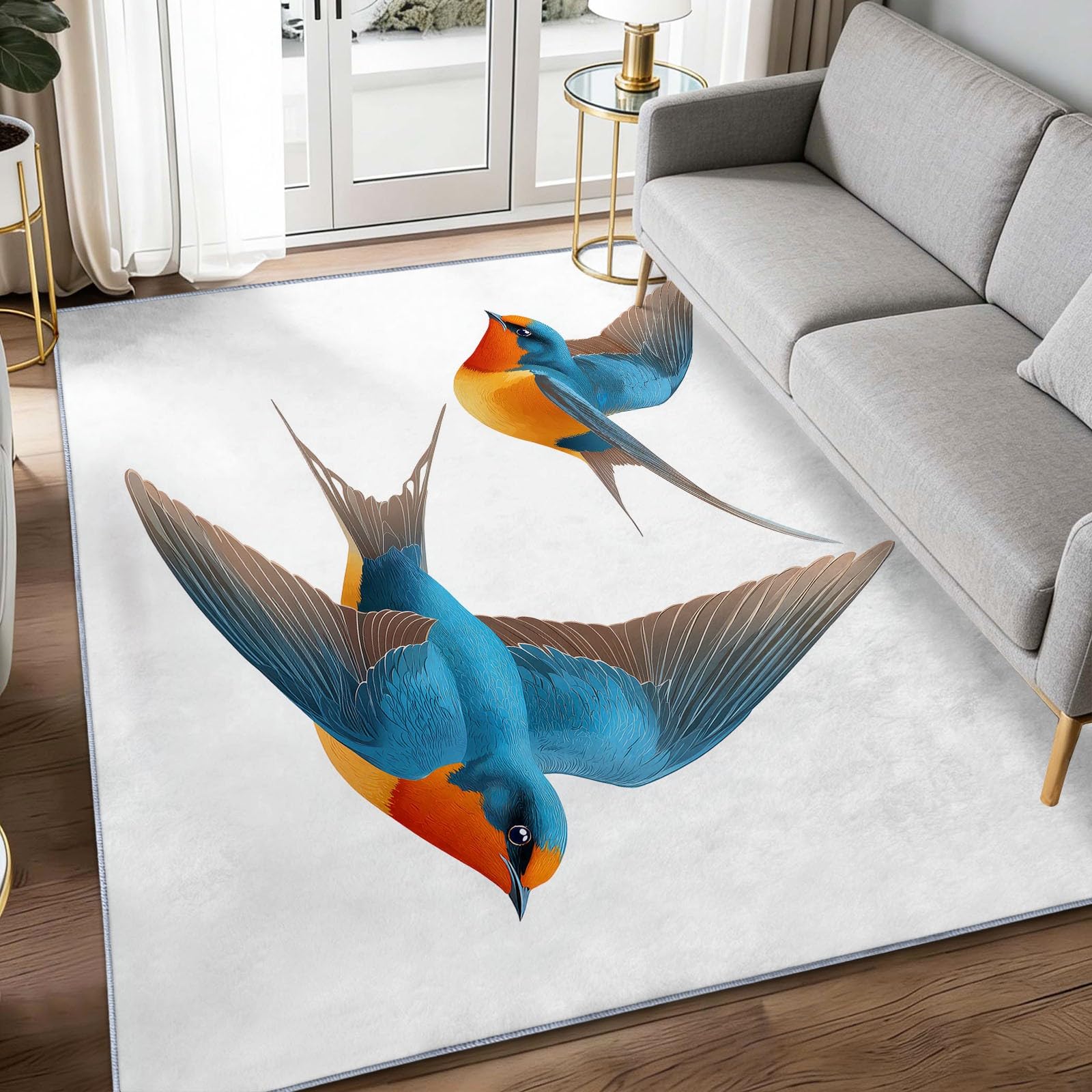 Tapis Salon Lavable en Machine 120x180cm avec envers antidérapant