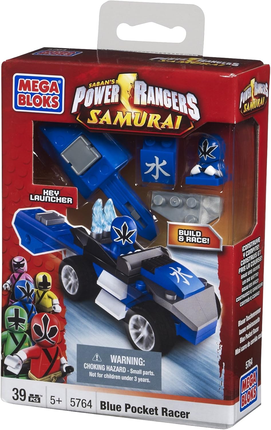 Mega Bloks Power Rangers Blue Pocket Racer