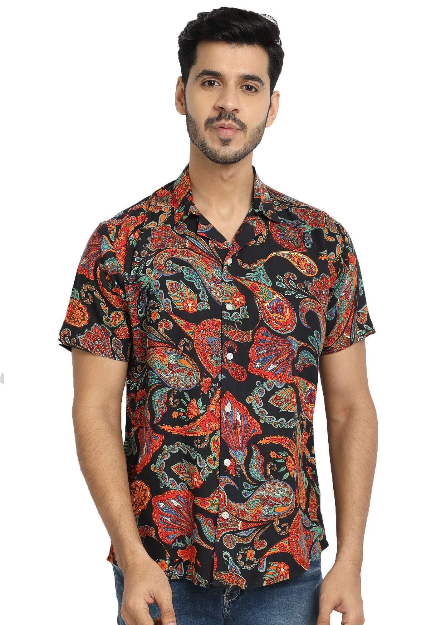 FAADDICTIONMen's Shirt Casual Printed Halfsleeve