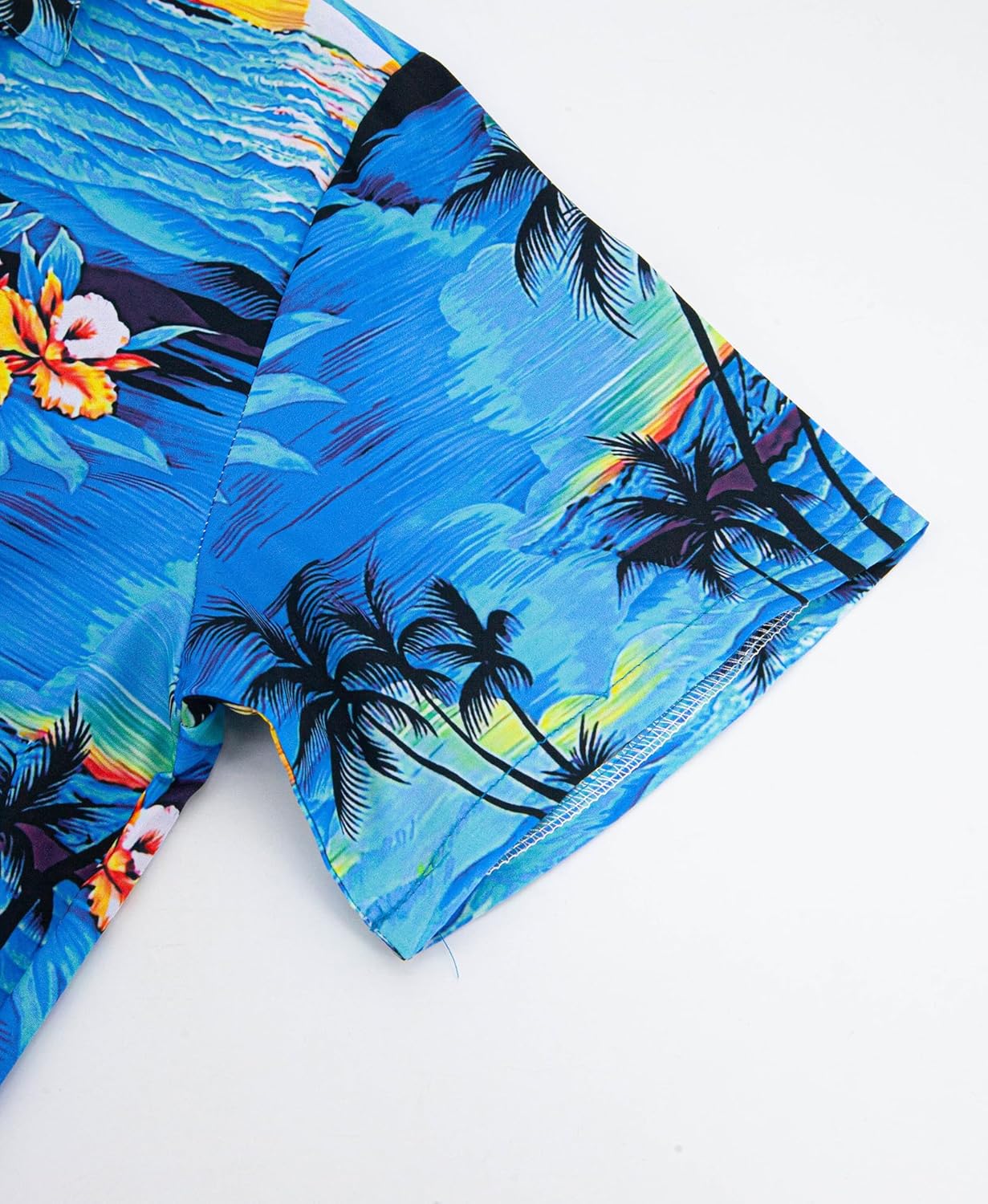 Weecreeture Boy's Button Down Hawaiian Shirt Short Sleeve, Kids Summer Beach Hawaiian Shirts for Boys for 7-14 Years - Image 9