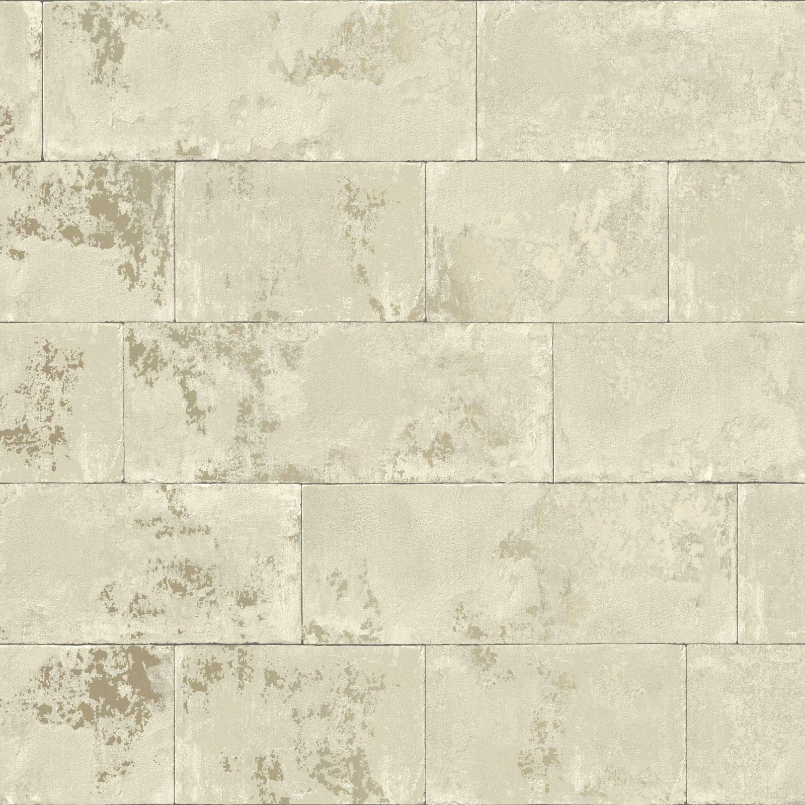 Rasch Cream,Beige Wallpaper 248692 Concrete Brick Neutral