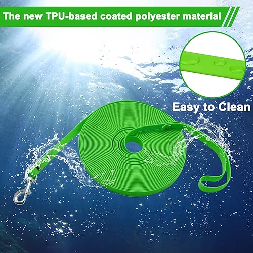 Miniatura 2 de Correa de entrenamiento para perros, correa larga impermeable para perro, material de TPU fácil de limpiar, 10153350 pies, ideal para entrenamiento