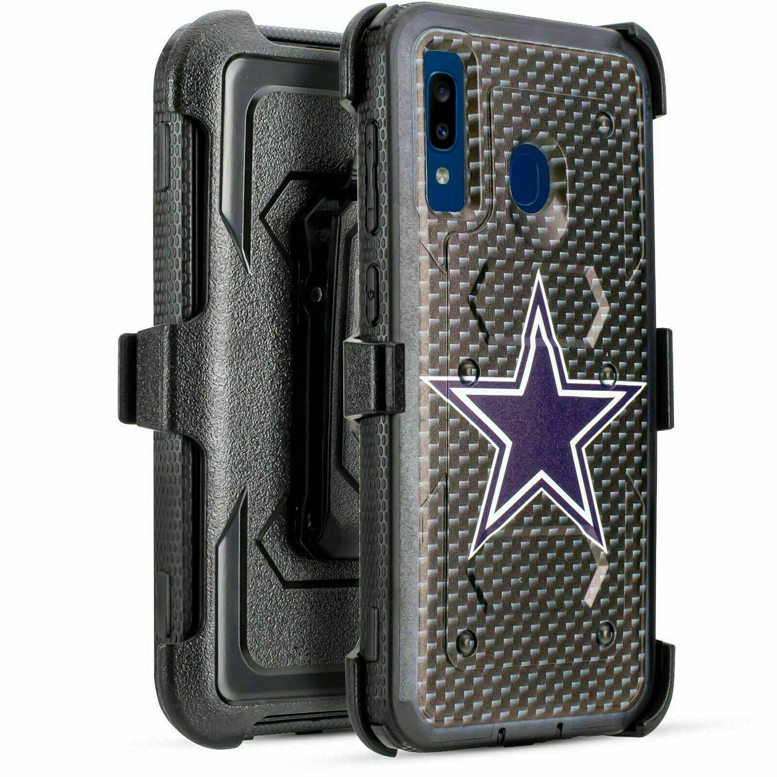 Customerfirst for Galaxy A21 Case Heavy Duty Full-Body Rugged Holster Armor Cover with [Built-in Screen Protector][Belt Swivel Clip][Kickstand] for