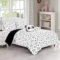 Vista 18 de Chezmoi Collection Gamer Bedding - Juego de edredón de microfibra de 4 piezas con estampado de consola de videojuegos para niños, adolescentes