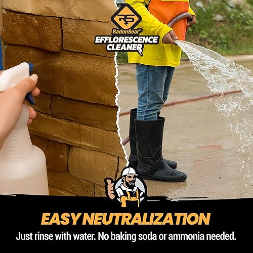 Miniatura 6 de RadonSeal Removedor de eflorescencia: limpia las manchas de eflorescencia, niebla de mortero, cal y óxido
