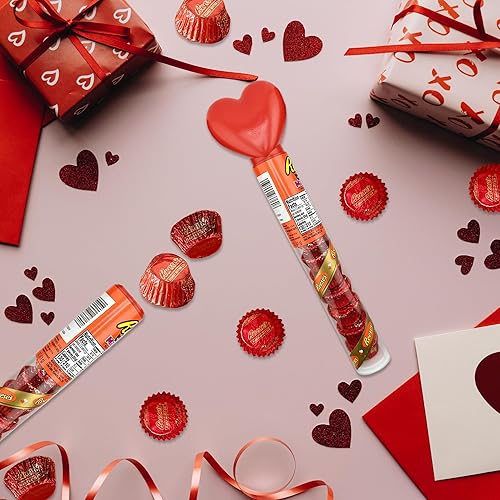 Miniatura 3 de Reeses - Juego de 3 bastones de corazón de San Valentín, paquete de 3 tubos de corazón de caramelo para el día de San Valentín, paquete de 3.