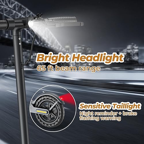 Miniatura 6 de WERHY Scooter eléctrico, neumático de 8.5"10"14", potente motor de 350500W, velocidad máxima de 1922 MPH, rango máximo de 21-28 millas, escooter