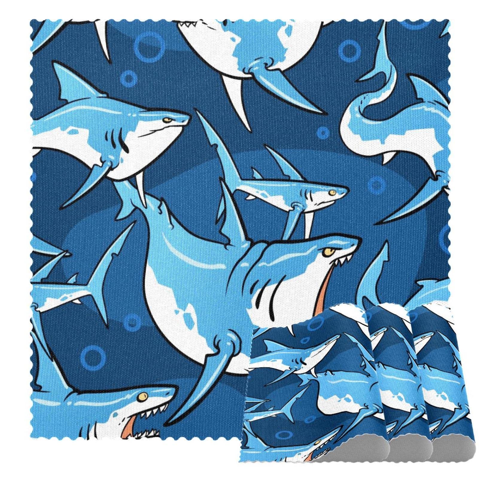 Set de table requin bleu foncé lavable résistant et antidérapant