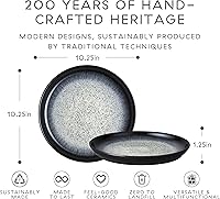 Vista 5 de Denby - Juego de platos llanos Halo Coupe de 6 a 10.25 pulgadas, esmalte reactivo, aptos para lavavajillas y microondas, resistentes a los arañazos