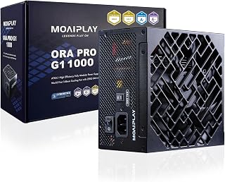 MOAIPLAY ORA PRO G1 1000W Fully Modular ATX 3.1 PSU - PCIe 5.1, Cybenetics Gold, 148mm Quiet Fan for Gaming PCs