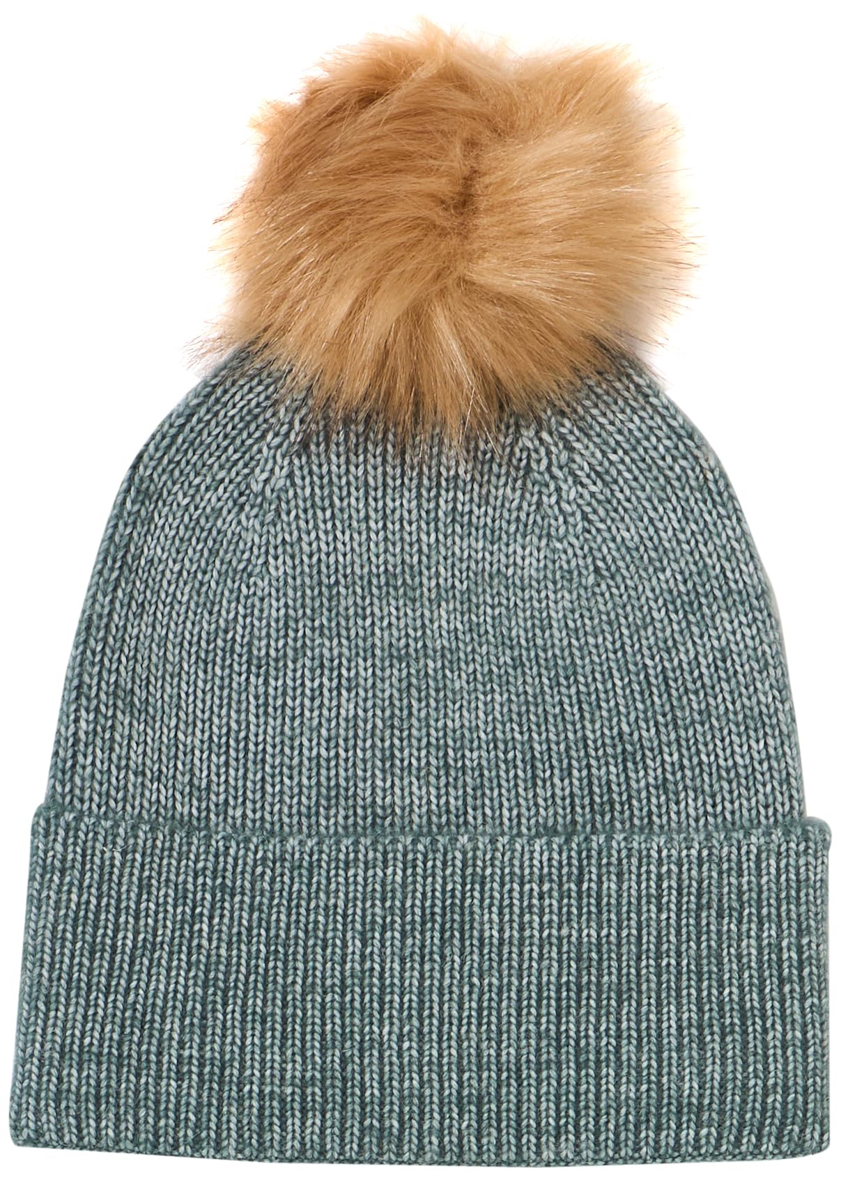PIECES Women's Pcbina Wool Hood W. Fold Up Noos Bc Knitted Hat, Trooper, One Size Fits All